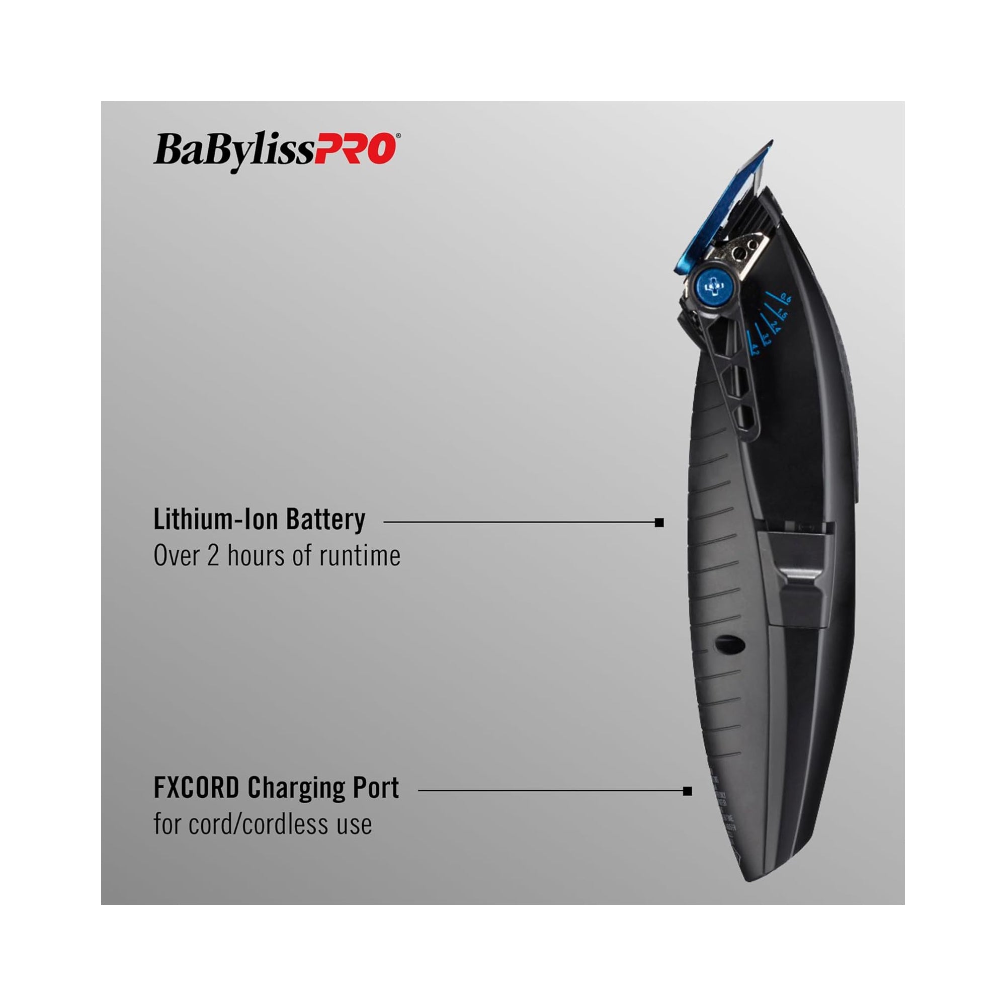 Babylisspro LithiumFX Limited Edition Cord/Cordless Lithium Ergonomic Clipper - Item No. FX673NSMB