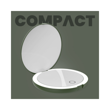 LUNA London COMPACT 2.0 7X 1X Magnifying LED Compact Mirror / FOREST GREEN