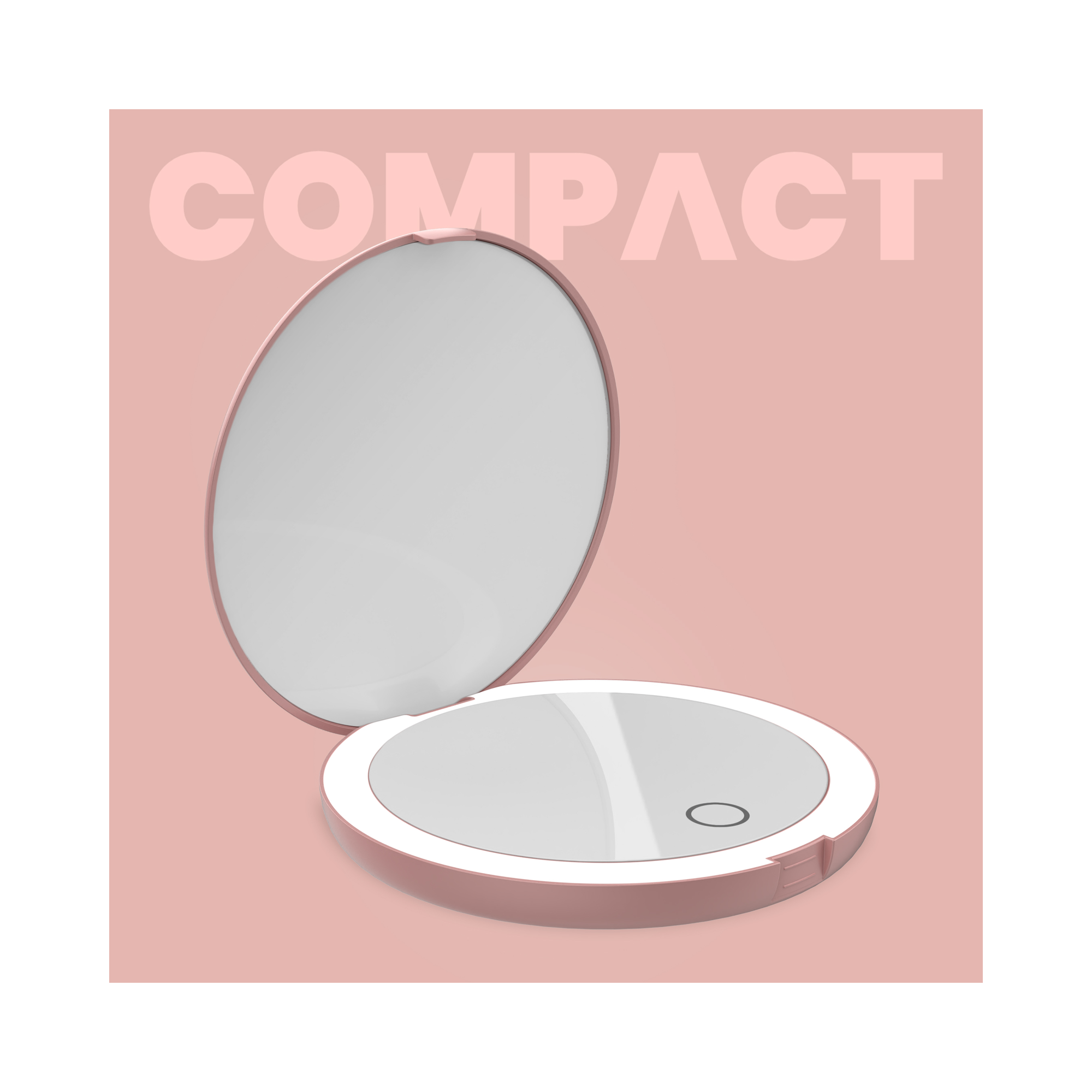 LUNA London COMPACT 2.0 7X 1X Magnifying LED Compact Mirror / ROSE GOLD