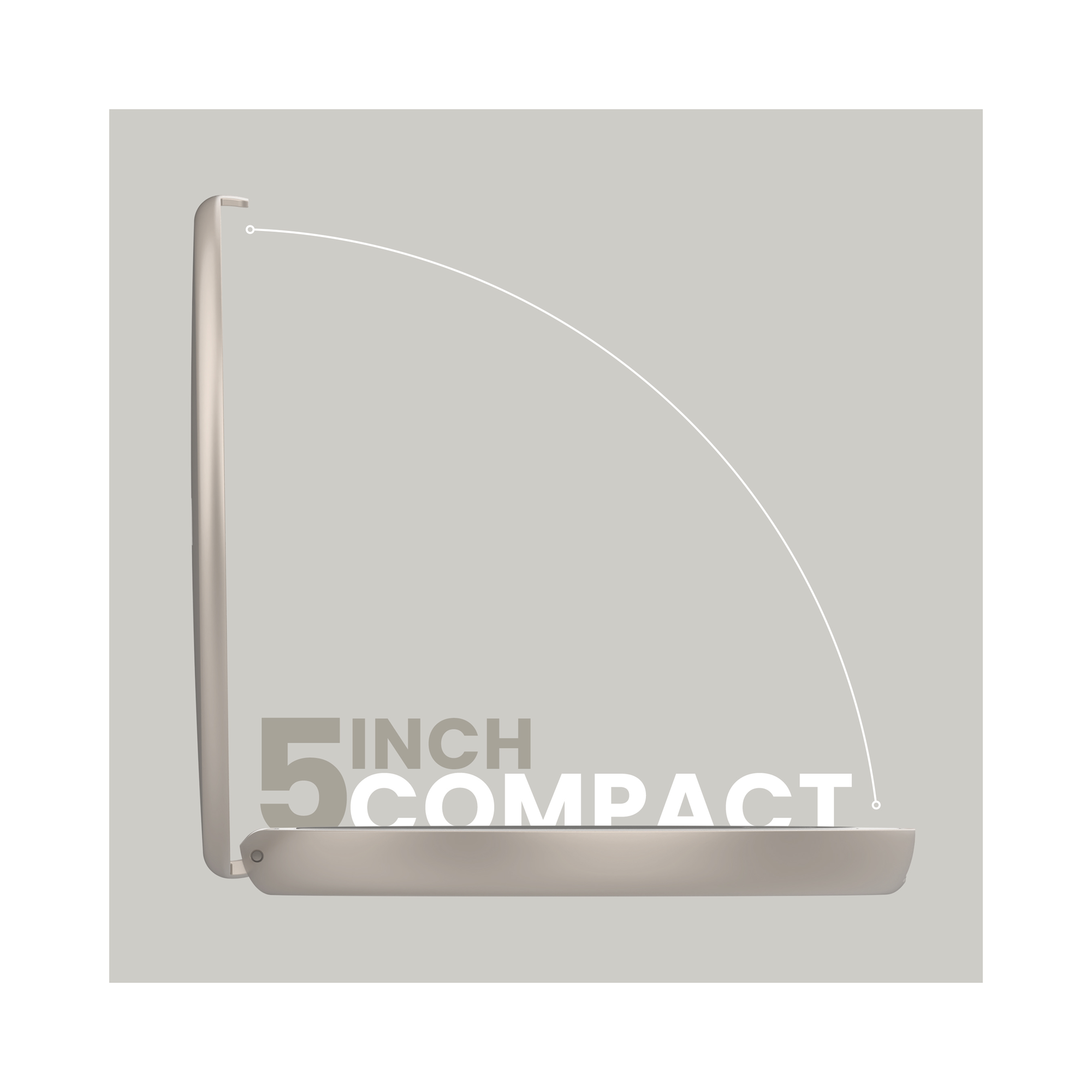 LUNA London COMPACT 2.0 7X 1X Magnifying LED Compact Mirror / SOFT STONE