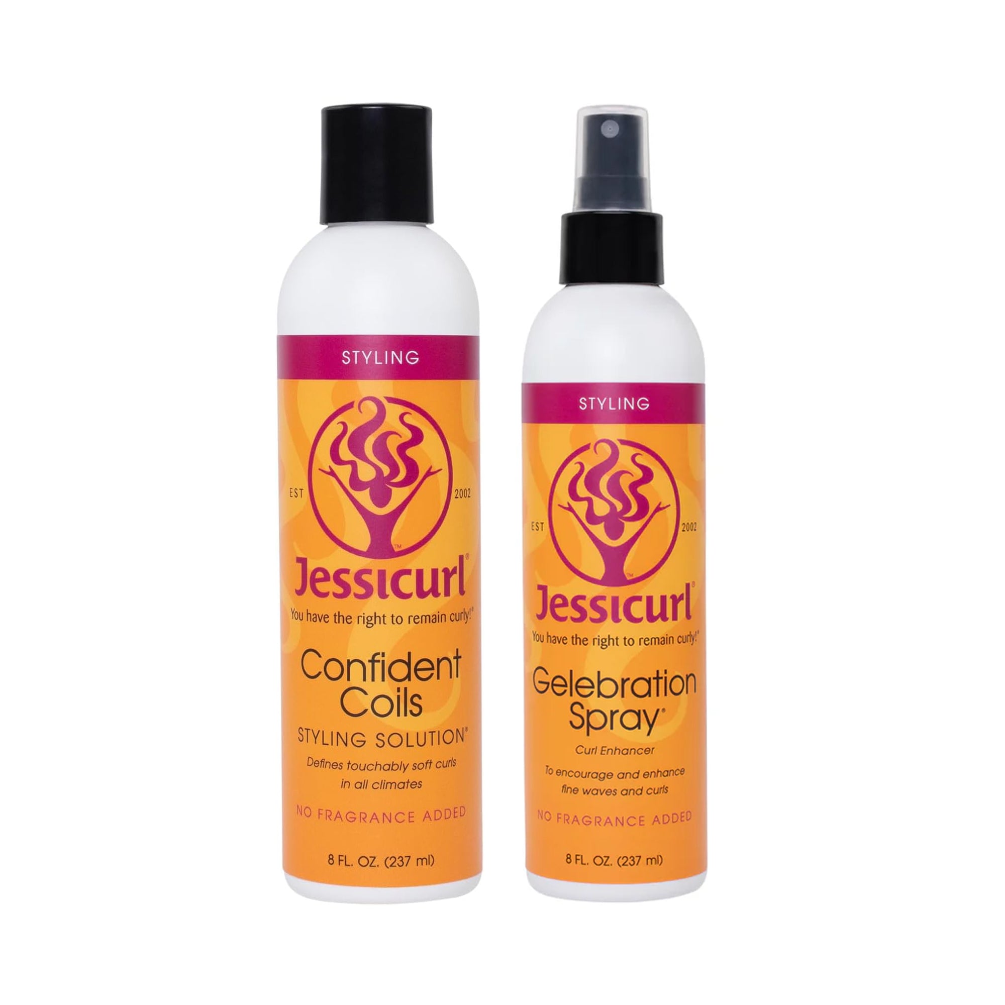 Jessicurl Confident Curls Styling Solution + Gelebration Spray Curl Enhancer Duo / 8OZ