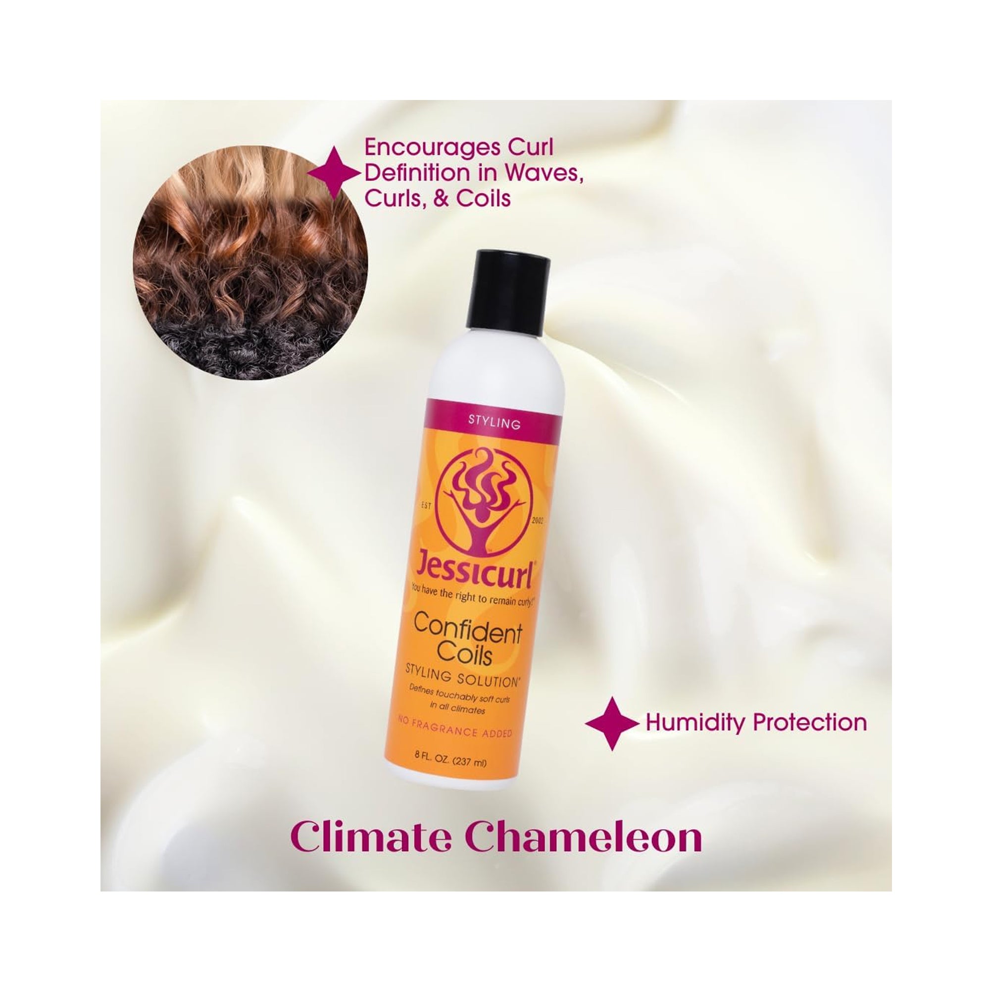 Jessicurl Confident Curls Styling Solution + Gelebration Spray Curl Enhancer Duo / 8OZ