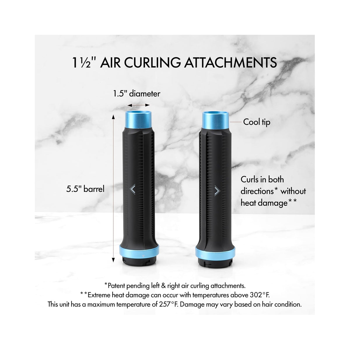 BaBylissPRO Nano Titanium Style/Switch Curl Attachment (Set of 2) / 1.5 Inch