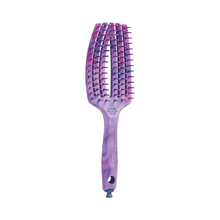 Olivia Garden CurlyHair Splash Single Bristle Vented Brush - Purple / WAVY TO CURLY