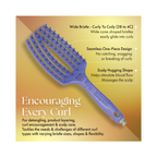 Olivia Garden CurlyHair Wide Bristle Vented Brush - Purple / CURLY TO COILY