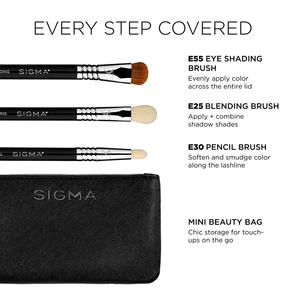 Sigma Glam N Go Mini Eye Brush Set / 3PC thumbnail 3