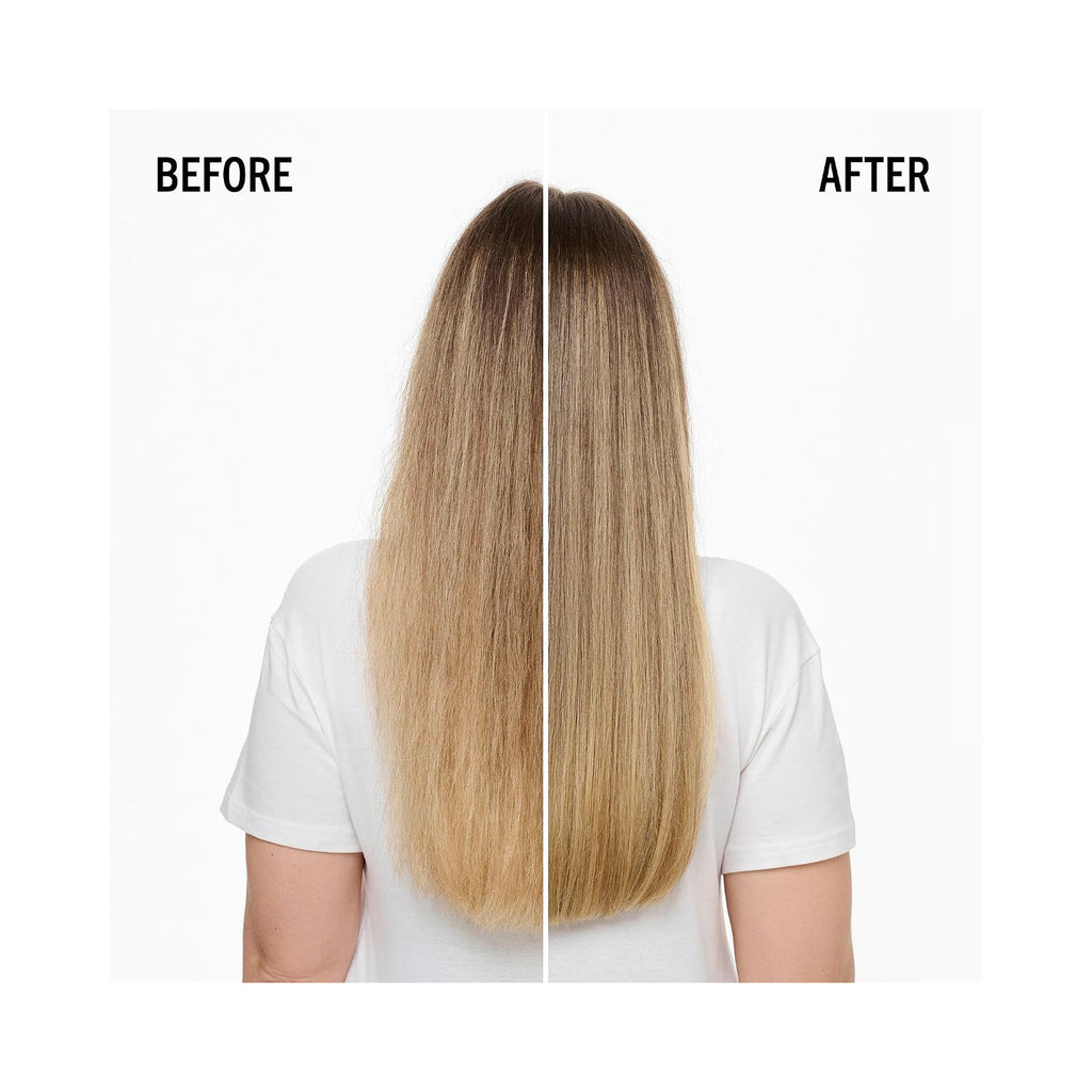 Schwarzkopf Professional BLONDME Bondfinity Deep Repair Oil before and after on long blonde hair thumbnail 5