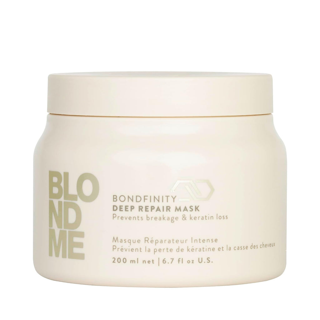 Schwarzkof Professional BLONDME Bondfinity Deep Repair Mask 6.7 oz beige jar thumbnail 1