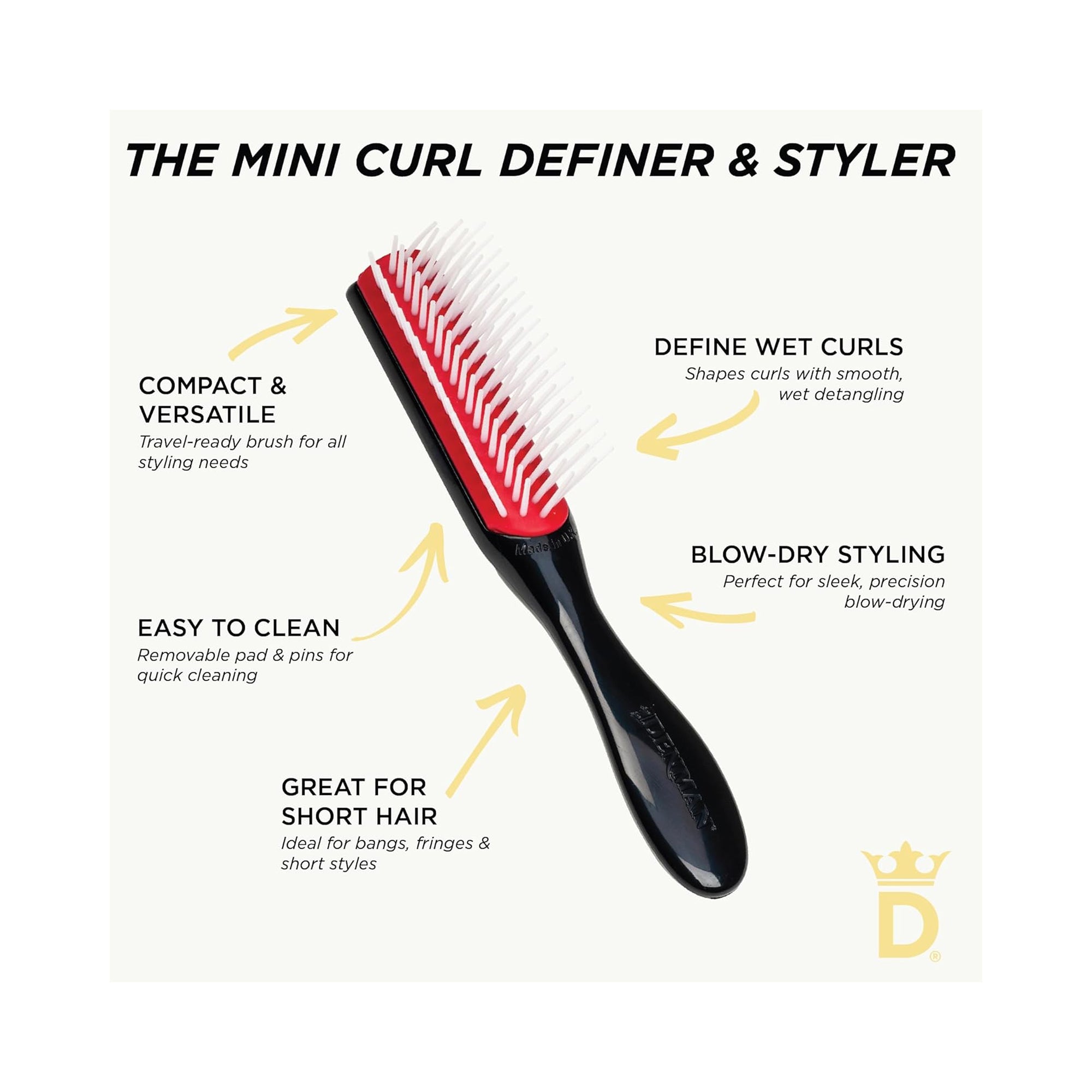 Denman_D14_Small_5_Row_Styling_Brush / D14