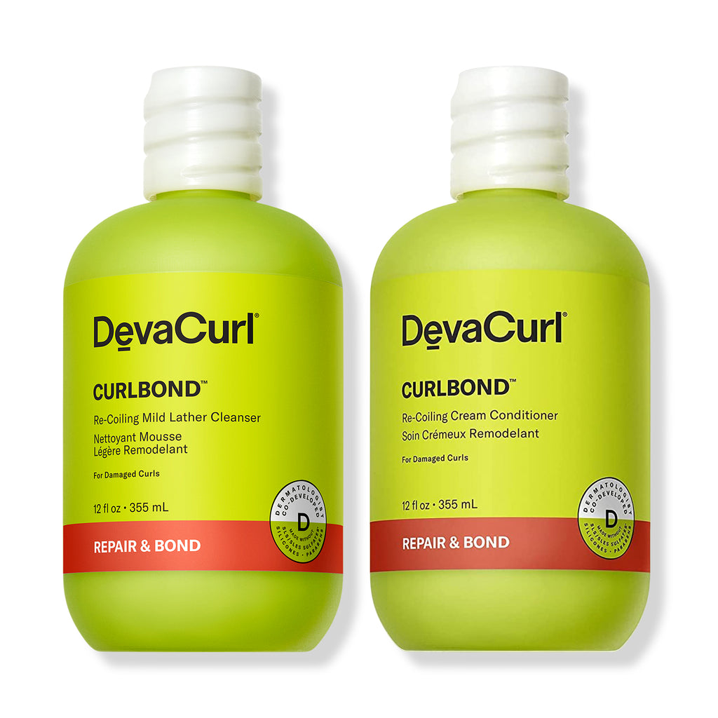 Devacurl CurlBond Re-Coiling Mild Lather Cleanser and CurlBond Re-Coiling Cream Conditioner 12oz Duo ($52 Value) / 12OZ thumbnail 1