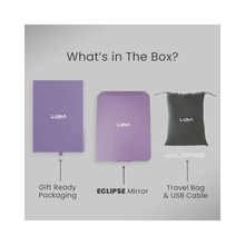 LUNA London ECLIPSE Rechargeable LED Travel Mirror with 3 Light Modes / LAVENDER