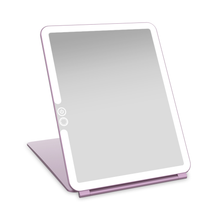 LUNA London ECLIPSE Rechargeable LED Travel Mirror with 3 Light Modes / LAVENDER