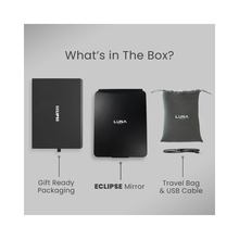 LUNA London ECLIPSE Rechargeable LED Travel Mirror with 3 Light Modes / MATTE BLACK