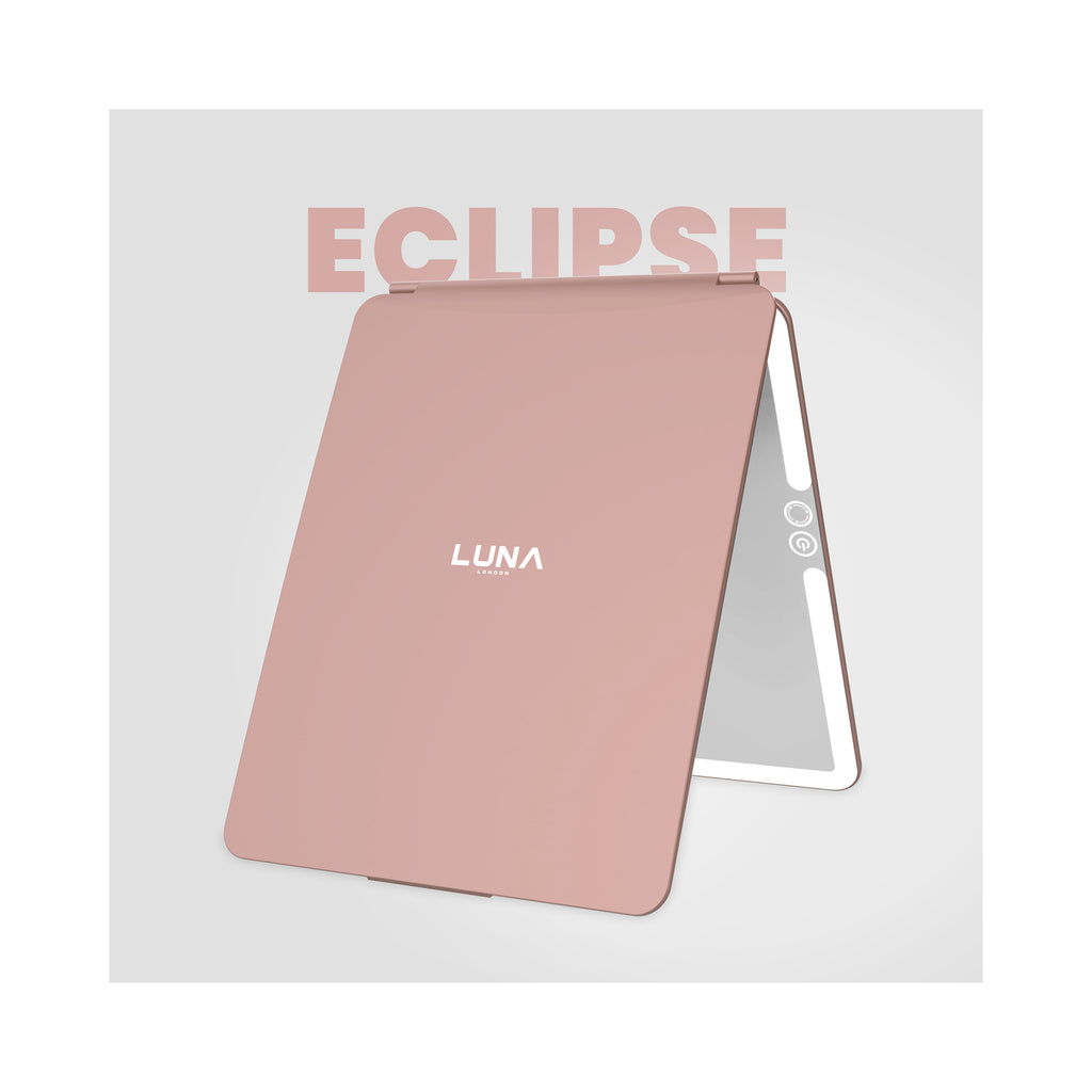 LUNA London ECLIPSE Rechargeable LED Travel Mirror with 3 Light Modes / ROSE GOLD thumbnail 9