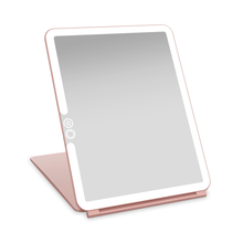 LUNA London ECLIPSE Rechargeable LED Travel Mirror with 3 Light Modes / ROSE GOLD