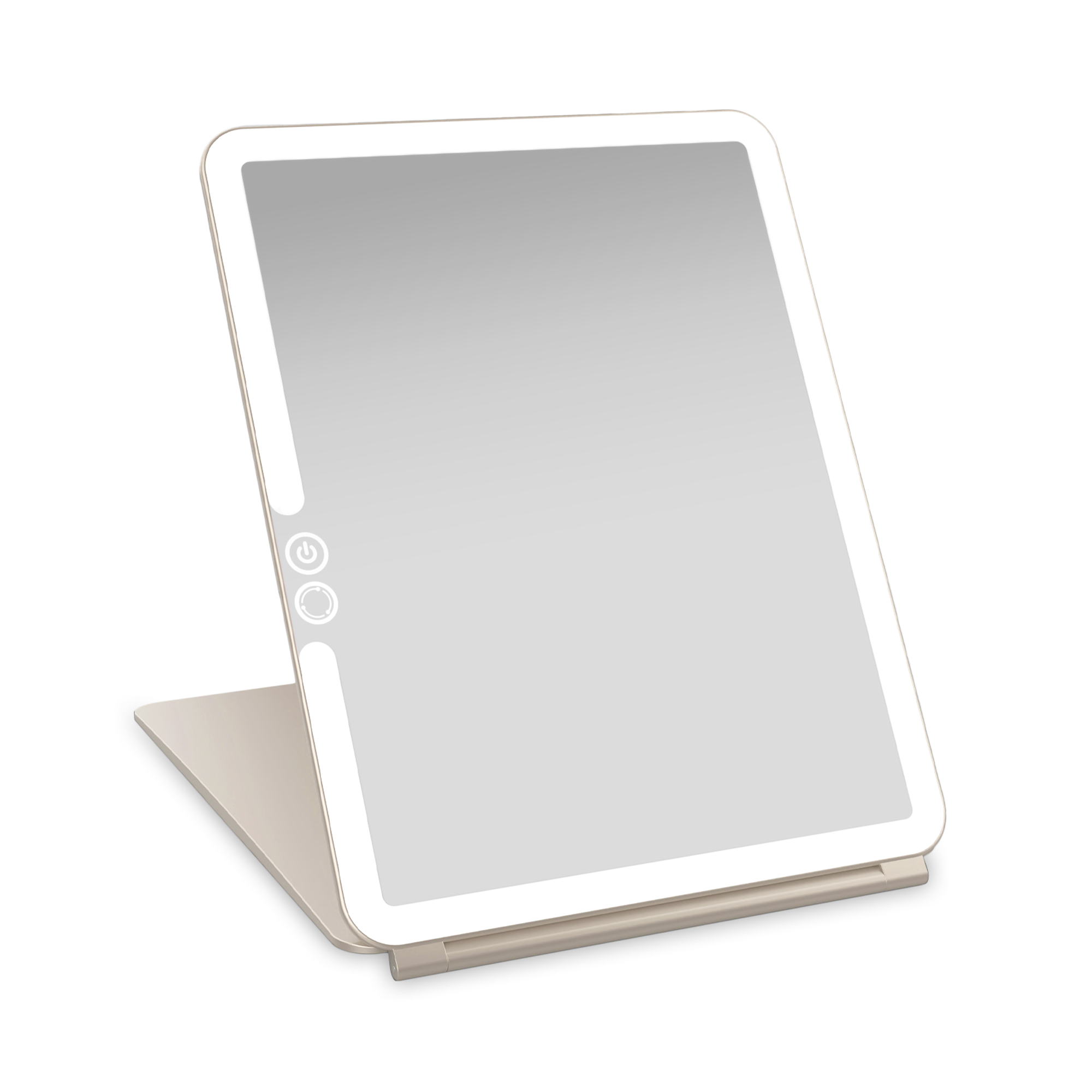 LUNA London ECLIPSE Rechargeable LED Travel Mirror with 3 Light Modes / SOFT STONE