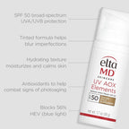 Elta Md UV AOX Elements Broad Spectrum SPF 50 Tinted Face Sunscreen / 1.7OZ