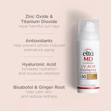 Elta Md UV AOX Elements Broad Spectrum SPF 50 Tinted Face Sunscreen / 1.7OZ
