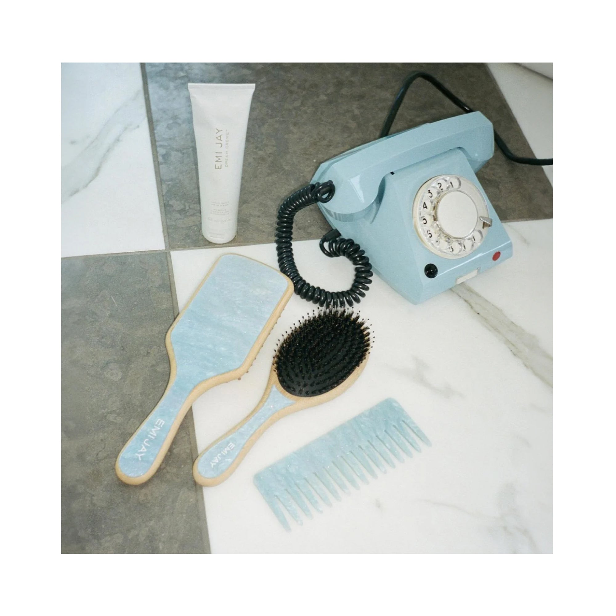 Emi Jay Bamboo Paddle Brush / Blue Sugar