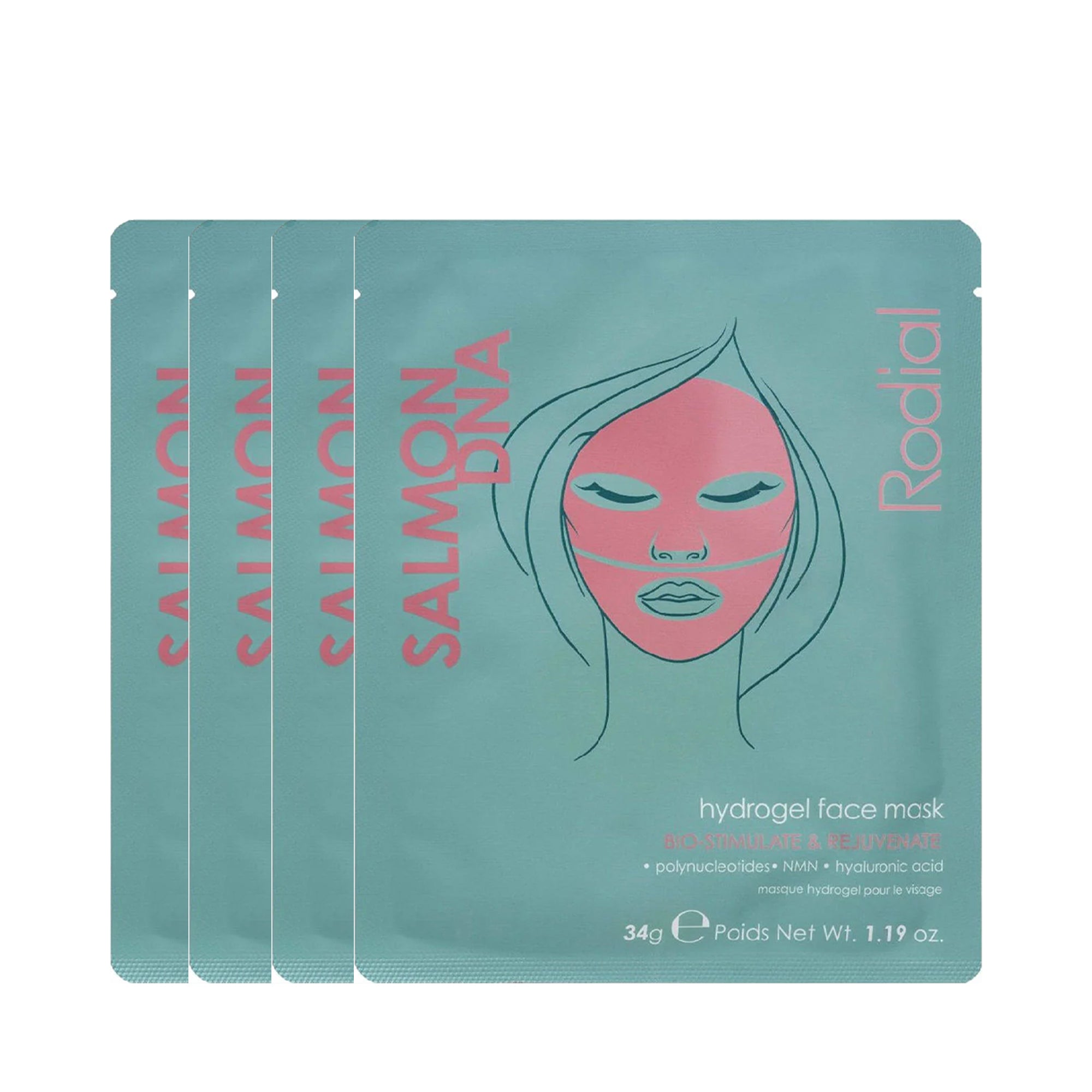 Rodial Salmon DNA Hydrogel Face Mask / 4PK