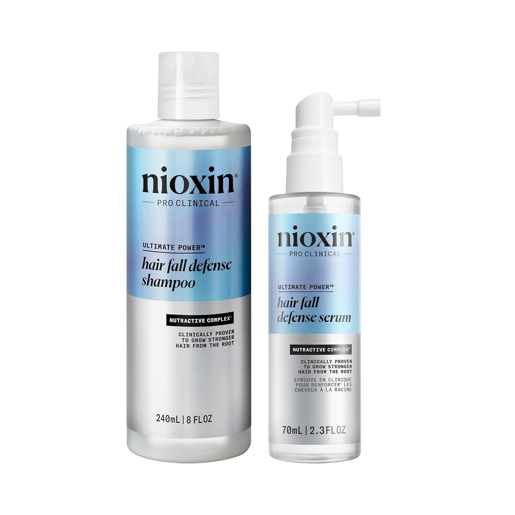 Nioxin Ultimate Power Hair Fall Defense Shampoo 8.1oz + Serum 2.3
