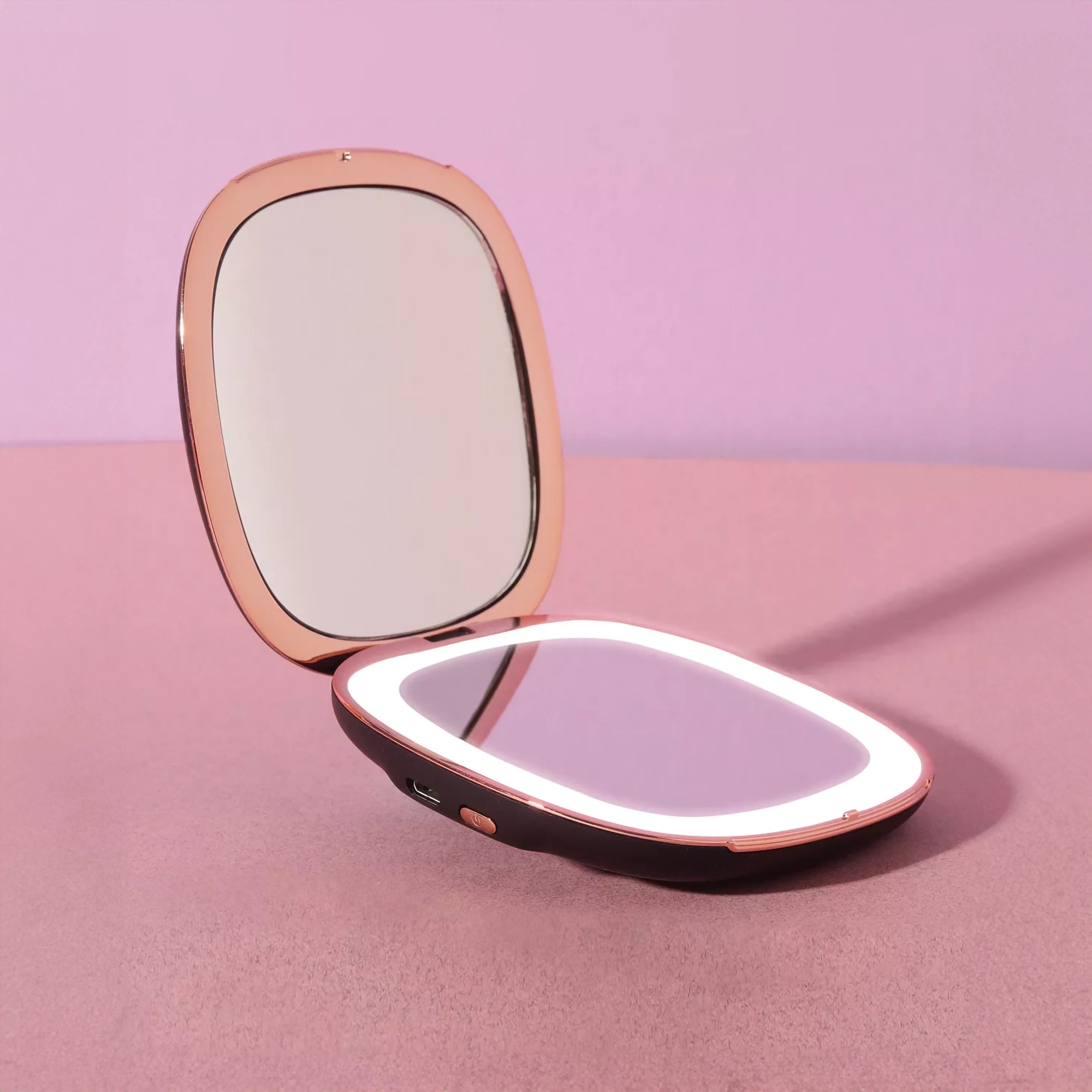 Fancii Mila Rechargeable Lighted Compact Mirror / Black