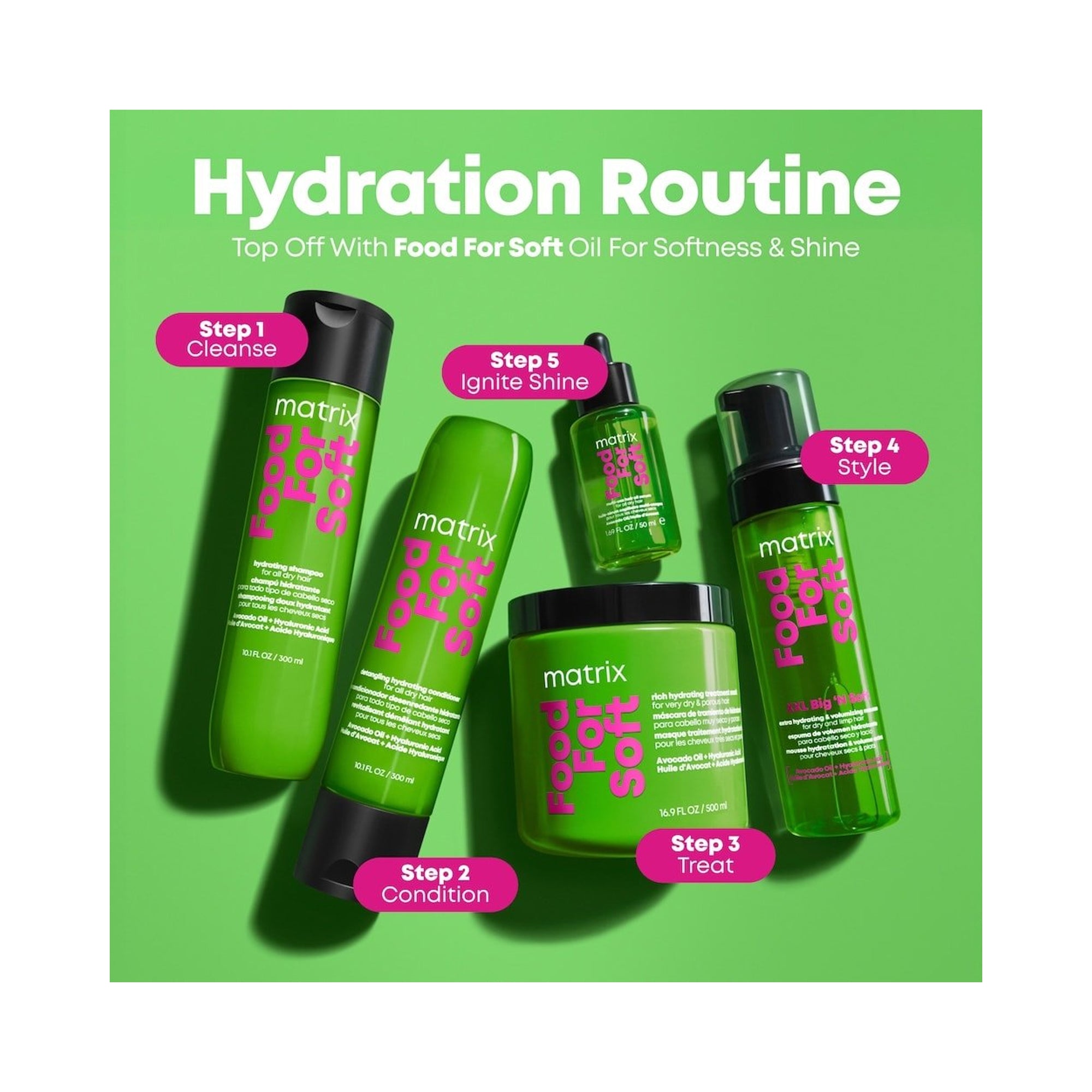 Matrix Food For Soft XXL Big N Soft Volumizing Mousse / 7OZ