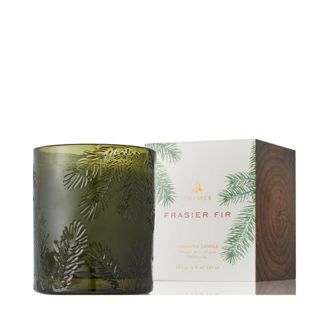 Thymes Frasier Fir Heritage Green Glass Candle / 6.5OZ