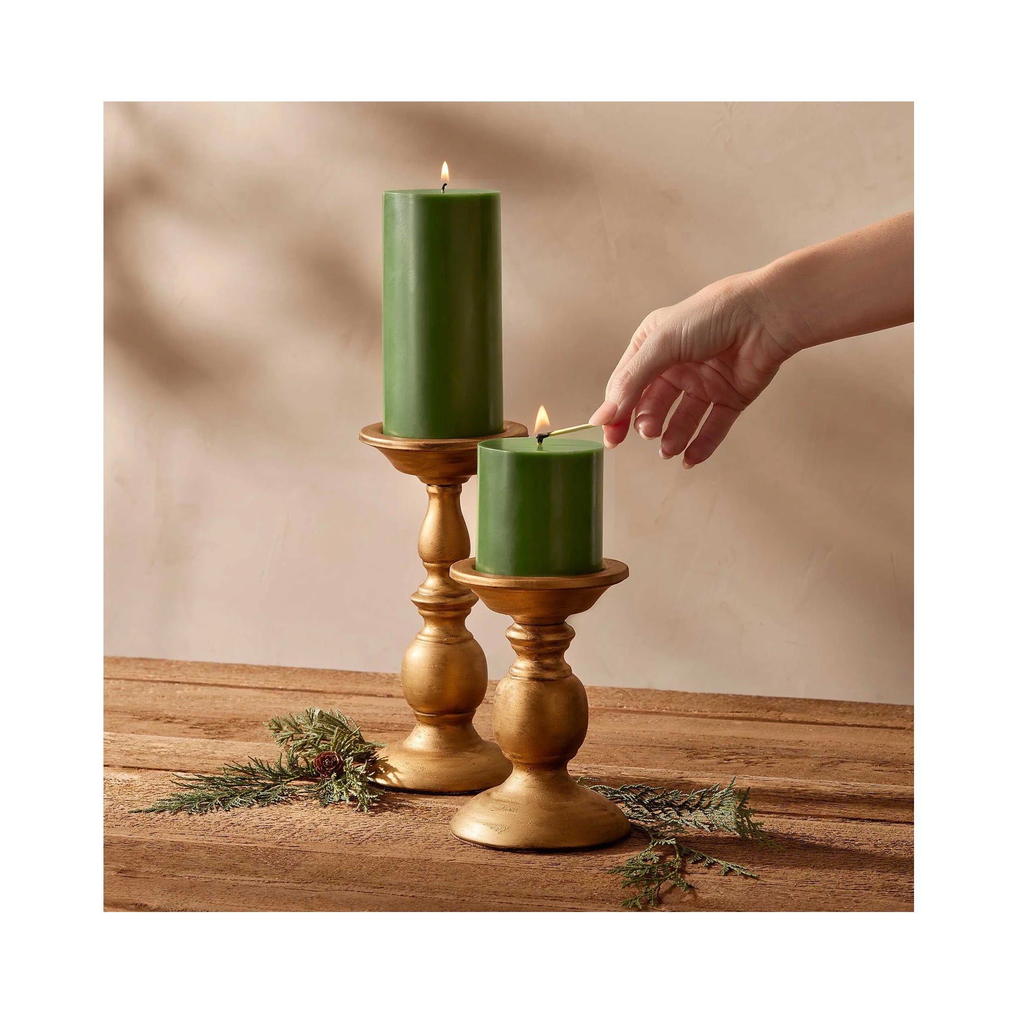 Thymes Frasier Fir Pillar Candle / 3X6