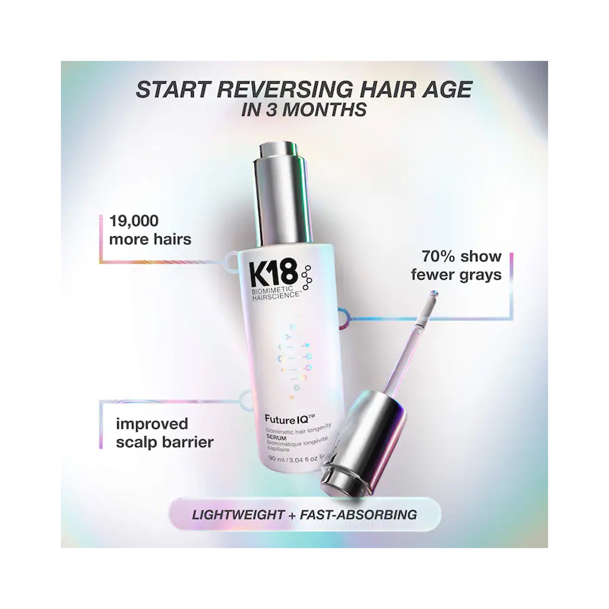 K18 Biomimetic Future IQ Biomimetic Hair Longevity Serum / 3.04OZ
