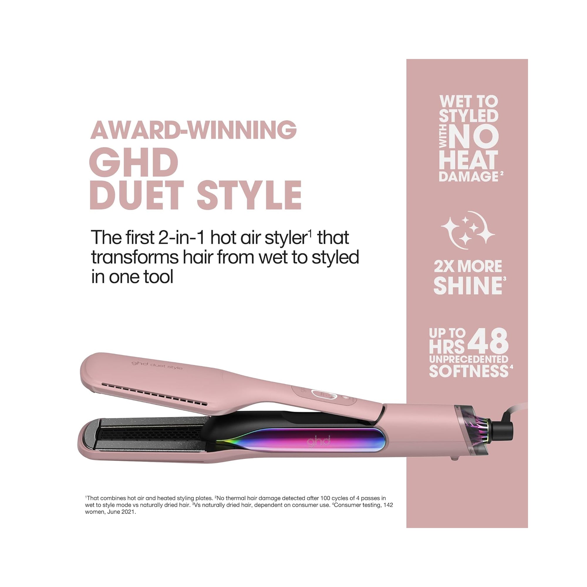 GHD Duet Style 2-In-1 Hot Air Styler in Transcendent Pink