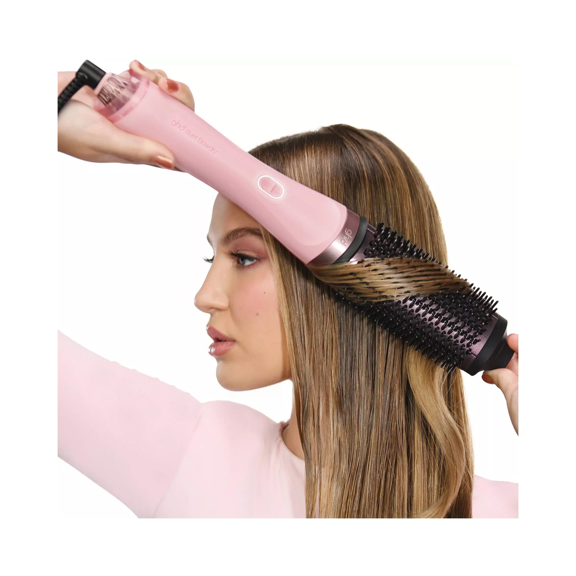 GHD Duet Blowdry Hair Dryer Brush - Limited Edition Dusted Pink