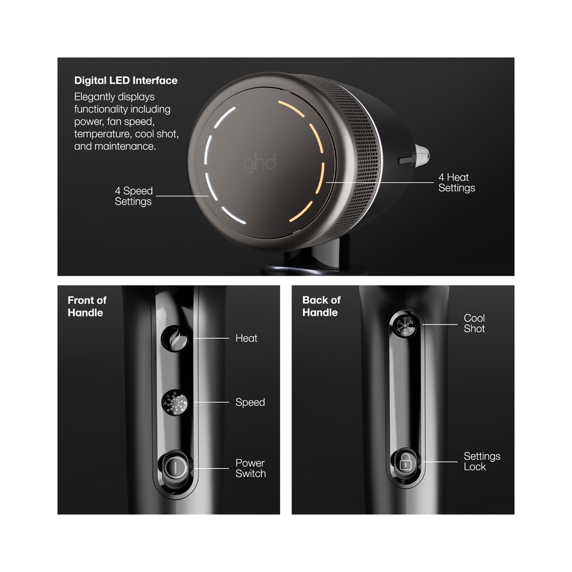 GHD Speed Ionic Hair Dryer / Black