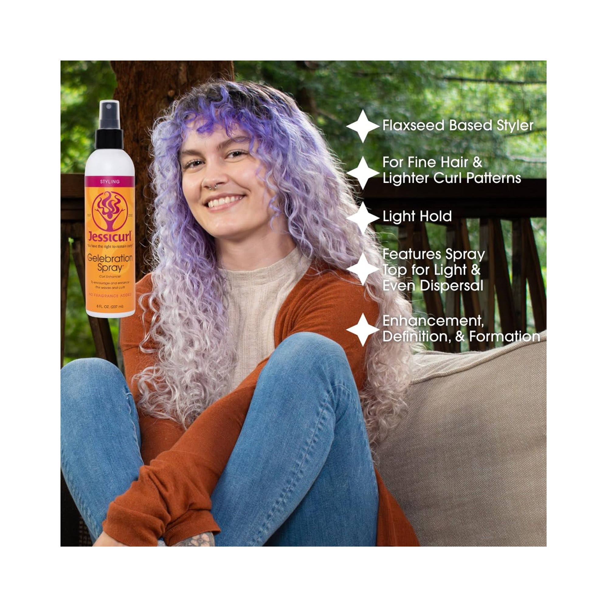 Jessicurl Confident Curls Styling Solution + Gelebration Spray Curl Enhancer Duo / 8OZ