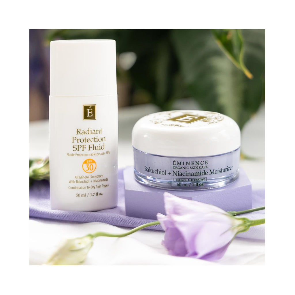 Eminence Organics Glow Duo (Backuchiol + Niacinamide Moisturizer & Radiant Protection SPF Fluid) / DUO