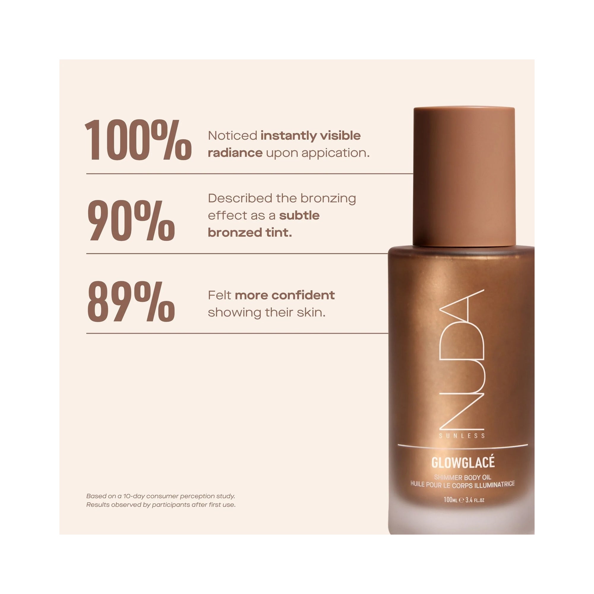 NUDA GlowGlace Shimmer Body Oil / 3.4OZ