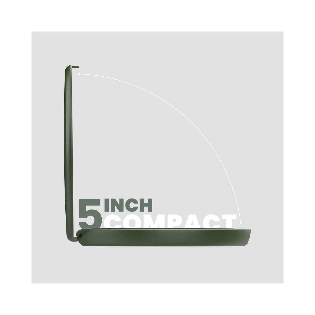 LUNA London COMPACT 2.0 7X 1X Magnifying LED Compact Mirror / FOREST GREEN, image 46179768008854