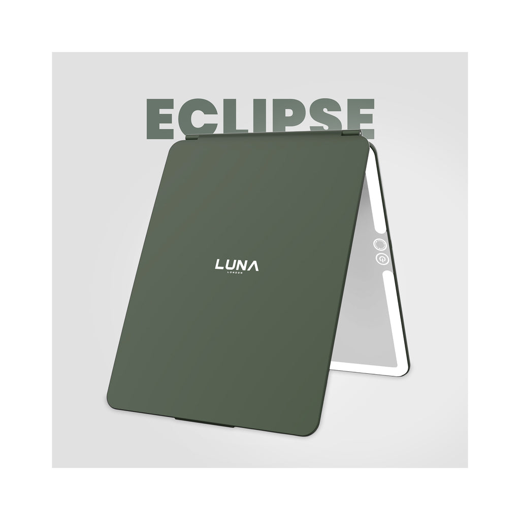 LUNA London ECLIPSE Rechargeable LED Travel Mirror with 3 Light Modes / FOREST GREEN thumbnail 16