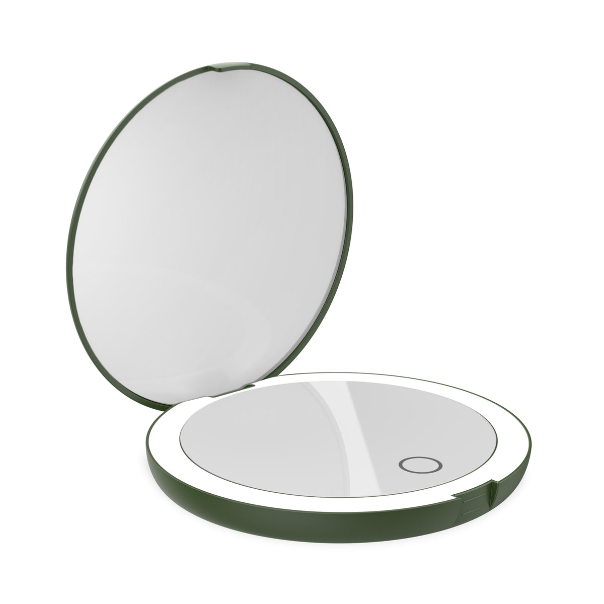 LUNA London COMPACT 2.0 7X 1X Magnifying LED Compact Mirror / FOREST GREEN, image 46179767943318