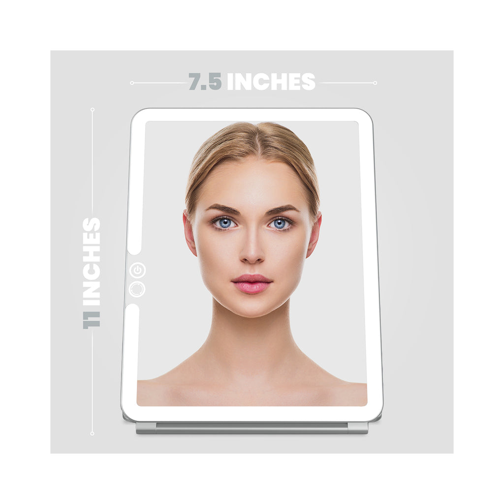 LUNA London ECLIPSE Rechargeable LED Travel Mirror with 3 Light Modes / CHALK GREY thumbnail 30