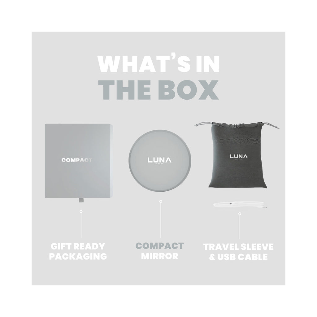 LUNA London COMPACT 2.0 7X 1X Magnifying LED Compact Mirror / CHALK GREY thumbnail 32