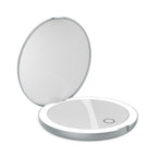 LUNA London COMPACT 2.0 7X 1X Magnifying LED Compact Mirror / CHALK GREY