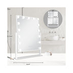 Zadro 15 Led Light Bulb Vertical Hollywood Makeup Mirror 18" x 21" / White