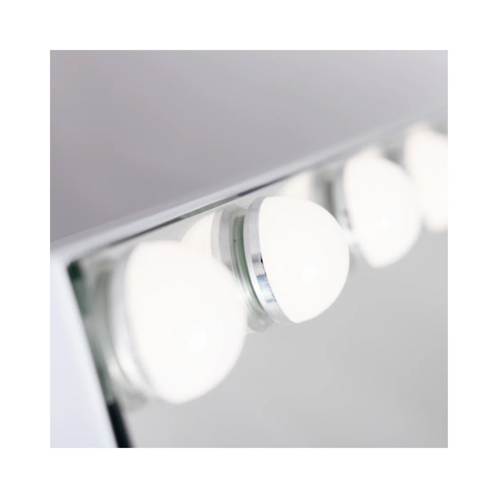 Zadro 15 Led Light Bulb Vertical Hollywood Makeup Mirror 18" x 21" / White