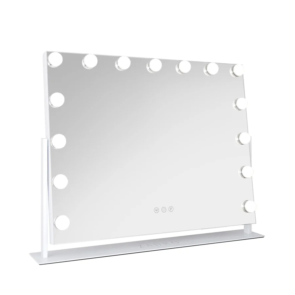 Zadro 15 Led Light Bulb Horizontal Hollywood Makeup Mirror 25" x 20” / White
