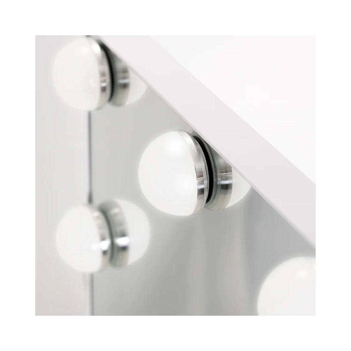 Zadro 9 Led Light Bulb Hollywood Vertical Makeup Mirror 12" x 14" / White