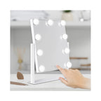 Zadro 9 Led Light Bulb Hollywood Vertical Makeup Mirror 12" x 14" / White