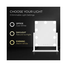 Zadro 9 Led Light Bulb Hollywood Vertical Makeup Mirror 12