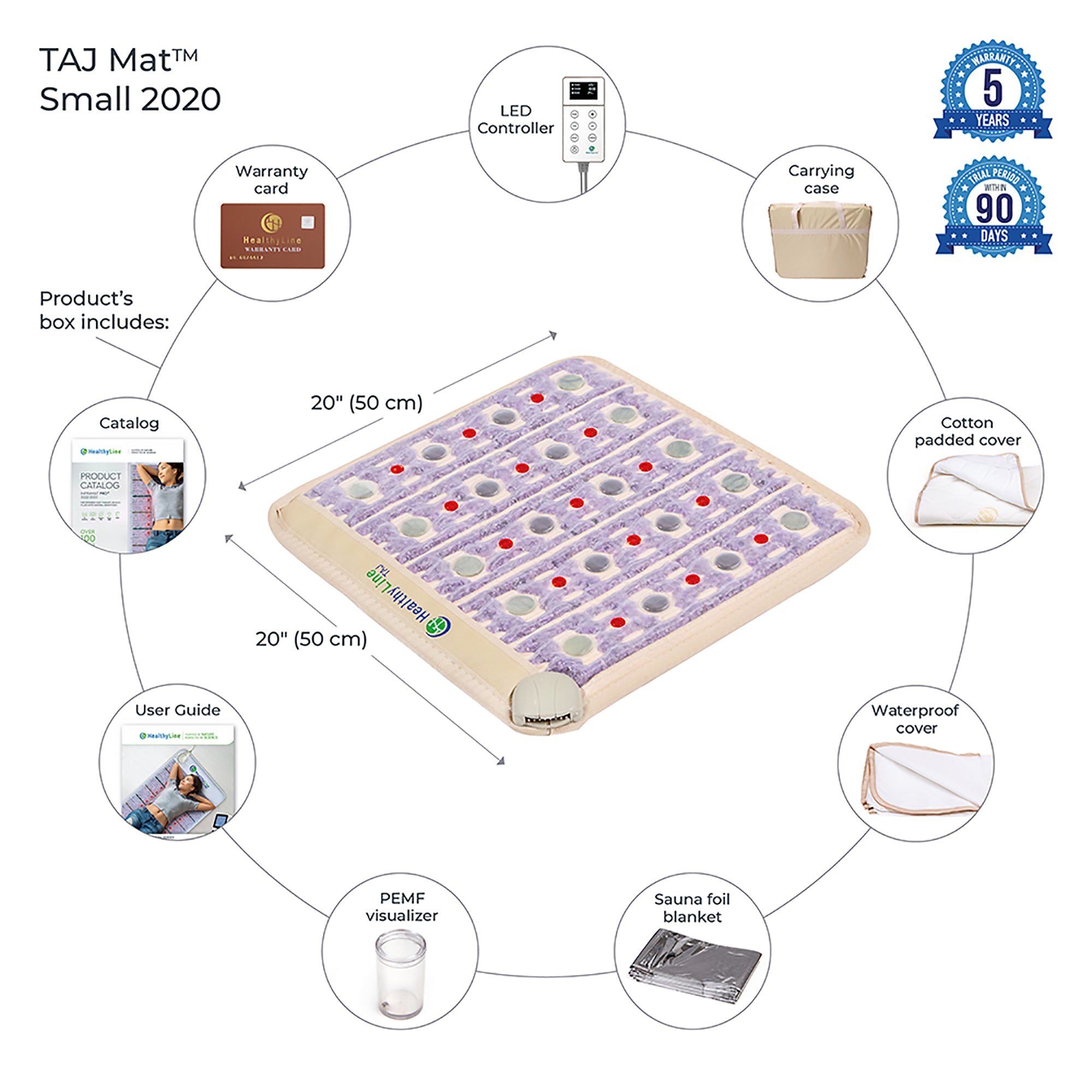 HealthyLine TAJ-Mat Small 2020 Firm - Photon PEMF InfraMat Pro / FIRM