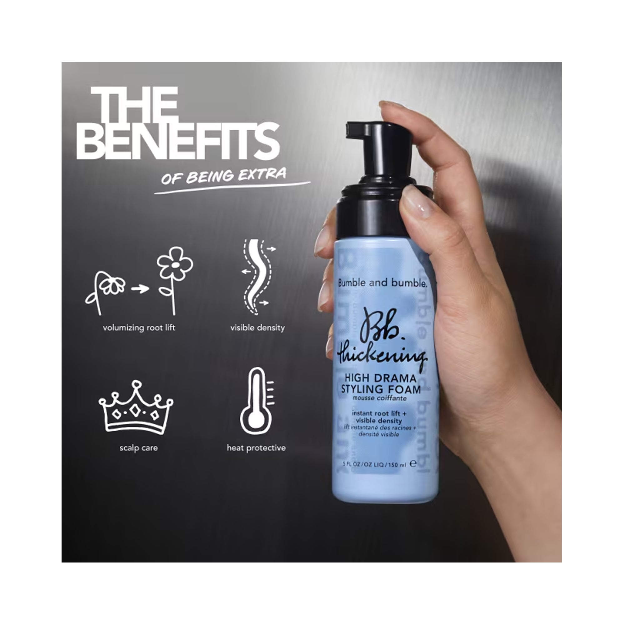 Bumble and bumble Thickening High Drama Styling Foam / 5OZ